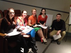 Group of UMW students who made presentations for the NBA Winter Meeting